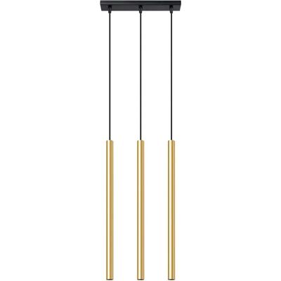 Lumes Potrójna lampa wisząca sople nad stół złoty połysk - A380 P2-G87 Lumes Potrójna lampa wisząca sople nad stół złoty połysk - A380 P2-G87