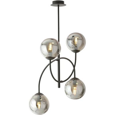 Lumes Nowoczesna lampa sufitowa z grafitowymi kloszami - 17X D116 L2-T11 Lumes Nowoczesna lampa sufitowa z grafitowymi kloszami - 17X D116 L2-T11