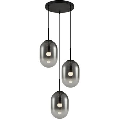Lumes Okrągła czarna lampa wisząca - K399 Z6-P04 Lumes Okrągła czarna lampa wisząca - K399 Z6-P04
