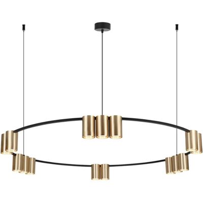 Lumes Wisząca lampa ze złotymi kloszami G1-E44 Lumes Wisząca lampa ze złotymi kloszami G1-E44