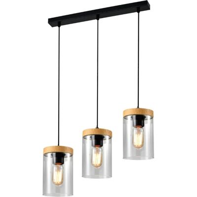 Lumes Potrójna lampa wisząca czarna - K448 K4-N37 Lumes Potrójna lampa wisząca czarna - K448 K4-N37