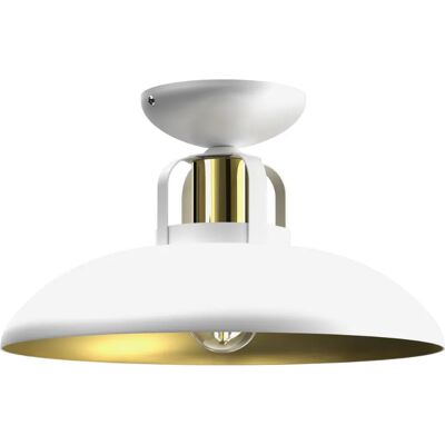 Lumes Biało-złoty plafon metalowy G1-H65 Lumes Biało-złoty plafon metalowy G1-H65