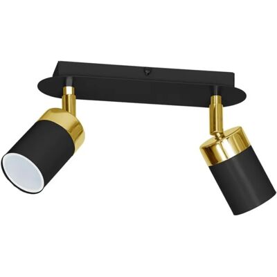 Lumes Czarno-złota podwójna lampa sufitowa P1-T59 Lumes Czarno-złota podwójna lampa sufitowa P1-T59