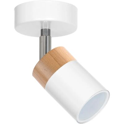 Lumes Biała lampa sufitowa z drewnem - 6X K470 L5-L82 Lumes Biała lampa sufitowa z drewnem - 6X K470 L5-L82