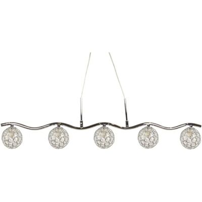 Lumes Srebrny nowoczesny żyrandol - 5X K508 A7-P54 Lumes Srebrny nowoczesny żyrandol - 5X K508 A7-P54