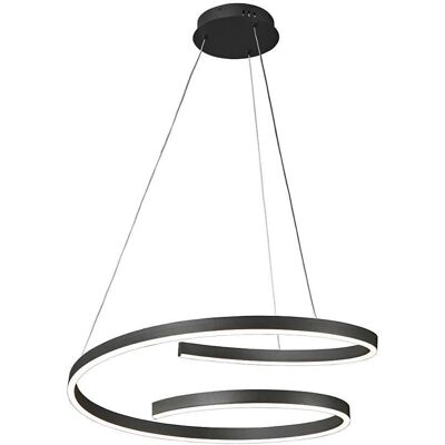 Lumes Czarna duża lampa wisząca LED nad stół - A496 P9-D80 Lumes Czarna duża lampa wisząca LED nad stół - A496 P9-D80