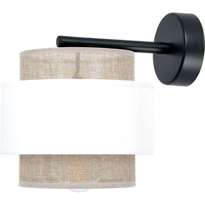 Lumes Kinkiet z beżowym abażurem w stylu boho - 3X A522 E2-W14 Lumes Kinkiet z beżowym abażurem w stylu boho - 3X A522 E2-W14