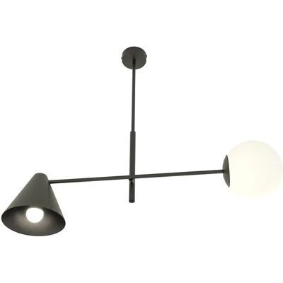 Lumes Czarna lampa sufitowa w stylu loftowym - 5X D139 M2-W60 Lumes Czarna lampa sufitowa w stylu loftowym - 5X D139 M2-W60