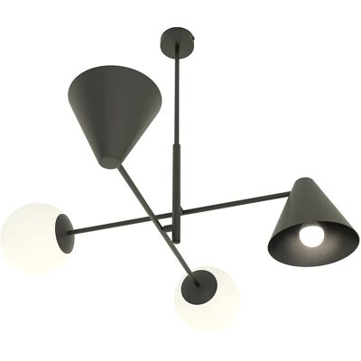 Lumes Czarna lampa sufitowa w stylu loftowym - D140 B5-E63 Lumes Czarna lampa sufitowa w stylu loftowym - D140 B5-E63