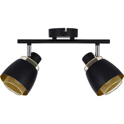 Lumes Czarna podwójna lampa sufitowa w stylu loft - 3X D186 R9-G49 Lumes Czarna podwójna lampa sufitowa w stylu loft - 3X D186 R9-G49