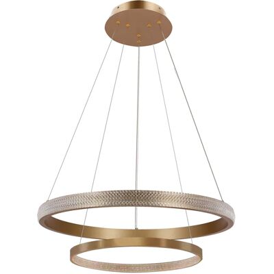 Lumes Wisząca okrągła złota lampa z kryształami - M079 B3-C05 Lumes Wisząca okrągła złota lampa z kryształami - M079 B3-C05