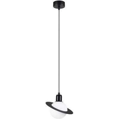 Lumes Czarna nowoczesna lampa wisząca pojedyncza - A604 N5-G60 Lumes Czarna nowoczesna lampa wisząca pojedyncza - A604 N5-G60