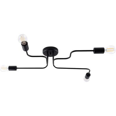 Lumes Czarna industrialna lampa sufitowa 4-ramienna - A626 P7-B54 Lumes Czarna industrialna lampa sufitowa 4-ramienna - A626 P7-B54