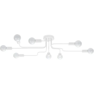 Lumes Biała lampa sufitowa z odkrytymi żarówkami loft - A628 A3-T76 Lumes Biała lampa sufitowa z odkrytymi żarówkami loft - A628 A3-T76