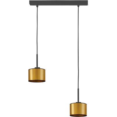 Lumes Złota podwójna lampa wisząca nad stół R7-H49 Lumes Złota podwójna lampa wisząca nad stół R7-H49