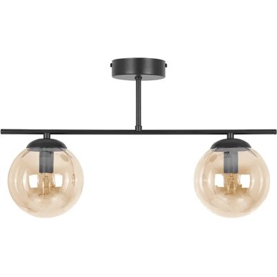 Lumes Bursztynowa podwójna lampa sufitowa loft - 4X A704 S0-G53 Lumes Bursztynowa podwójna lampa sufitowa loft - 4X A704 S0-G53