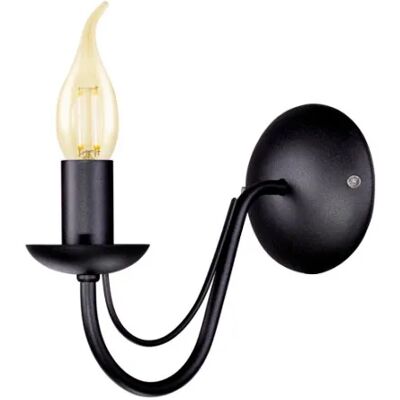 Lumes Czarna świecznikowa lampa ścienna - 2X A757 S5-D08 Lumes Czarna świecznikowa lampa ścienna - 2X A757 S5-D08