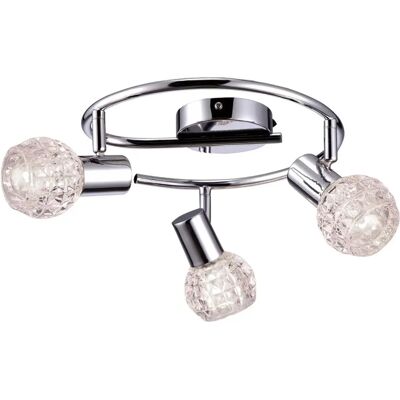 Lumes Srebrna lampa sufitowa z 3 regulowanymi kloszami - 17X A759 R4-B44 Lumes Srebrna lampa sufitowa z 3 regulowanymi kloszami - 17X A759 R4-B44