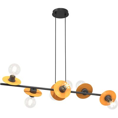 Lumes Nowoczesna czarno-pomarańczowa lampa wisząca - D159 R1-A27 Lumes Nowoczesna czarno-pomarańczowa lampa wisząca - D159 R1-A27