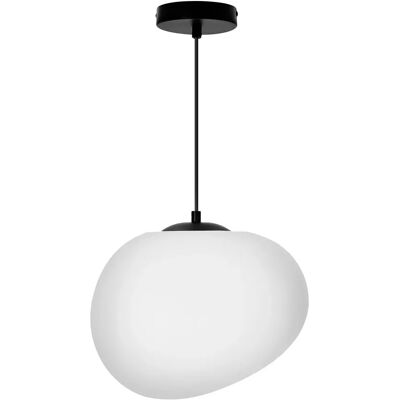 Lumes Industrialna lampa wisząca z białym kloszem 30 cm - 2X D205 P9-N50 Lumes Industrialna lampa wisząca z białym kloszem 30 cm - 2X D205 P9-N50