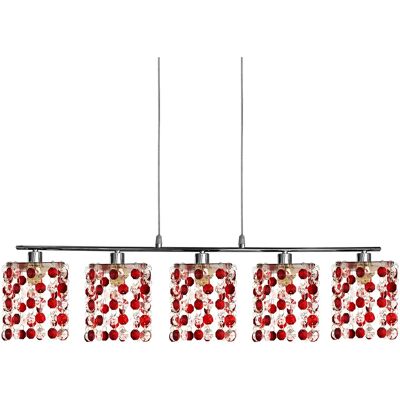 Lumes Czerwona kryształowa lampa wisząca - D214 R2-N15 Lumes Czerwona kryształowa lampa wisząca - D214 R2-N15