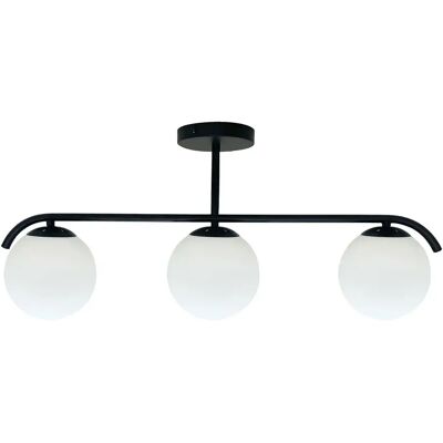 Lumes Czarna lampa sufitowa ze szklanymi kloszami S8-G11 Lumes Czarna lampa sufitowa ze szklanymi kloszami S8-G11
