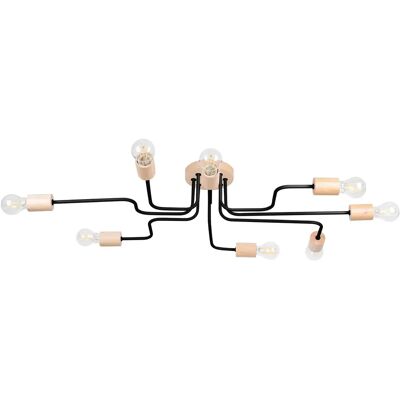 Lumes Czarny ośmioramienny żyrandol loftowy - 3X D284 C9-P91 Lumes Czarny ośmioramienny żyrandol loftowy - 3X D284 C9-P91