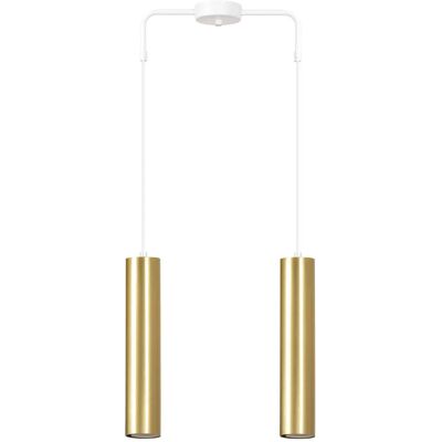 Lumes Biała podwójna lampa wisząca tuba - 8X D062 W8-W17 Lumes Biała podwójna lampa wisząca tuba - 8X D062 W8-W17
