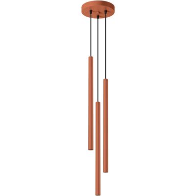 Lumes Industialna czerwona lampa wisząca - 4X M087 R7-E38 Lumes Industialna czerwona lampa wisząca - 4X M087 R7-E38