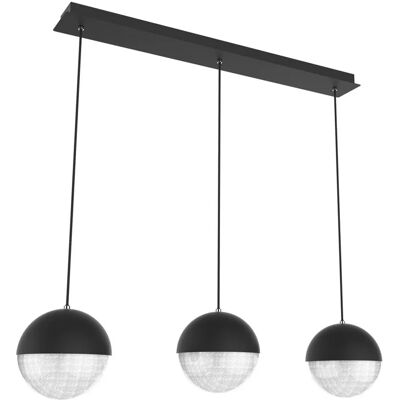 Lumes Czarna lampa 3 ramienna w stylu glamour M8-B29 Lumes Czarna lampa 3 ramienna w stylu glamour M8-B29