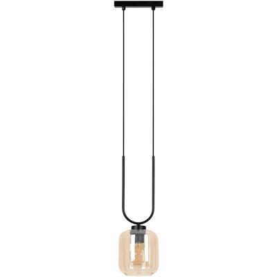 Lumes Wisząca lampa ze szklanym kloszem beżowa K2-N50 Lumes Wisząca lampa ze szklanym kloszem beżowa K2-N50