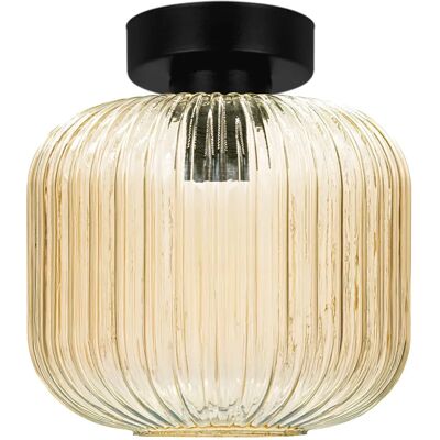 Lumes Lampa sufitowa ze szklanym kloszem beżowa E1-A43 Lumes Lampa sufitowa ze szklanym kloszem beżowa E1-A43