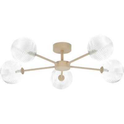 Lumes Ryflowana lampa sufitowa transparentna D0-M36 Lumes Ryflowana lampa sufitowa transparentna D0-M36