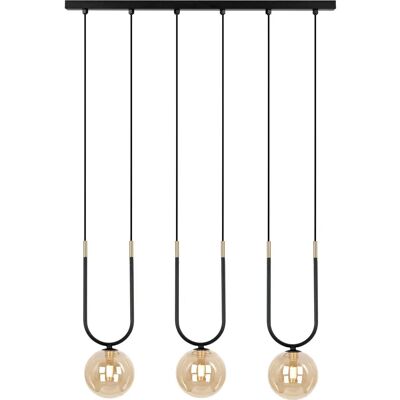 Lumes Trzypunktowa lampa wisząca beżowo-czarna M6-G06 Lumes Trzypunktowa lampa wisząca beżowo-czarna M6-G06