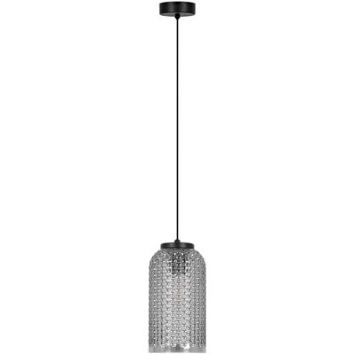 Lumes Wisząca lampa z podłużnym szklanym kloszem grafitowa T7-L25 Lumes Wisząca lampa z podłużnym szklanym kloszem grafitowa T7-L25