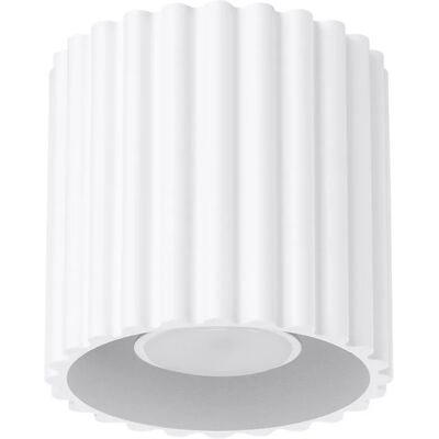 Lumes Biała lampa sufitowa ryflowana T1-P14 Lumes Biała lampa sufitowa ryflowana T1-P14