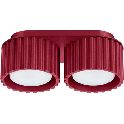 Lumes Burgundowa podwójna lampa sufitowa D0-R46 Lumes Burgundowa podwójna lampa sufitowa D0-R46