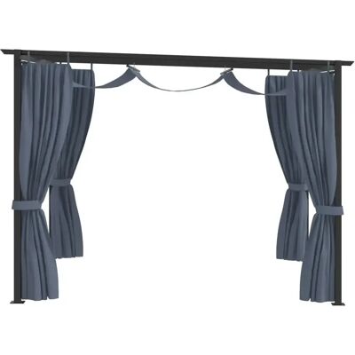 Edinos Antracytowe zadaszenie ogrodowe z zasłonami G4-W77 Edinos Antracytowe zadaszenie ogrodowe z zasłonami G4-W77