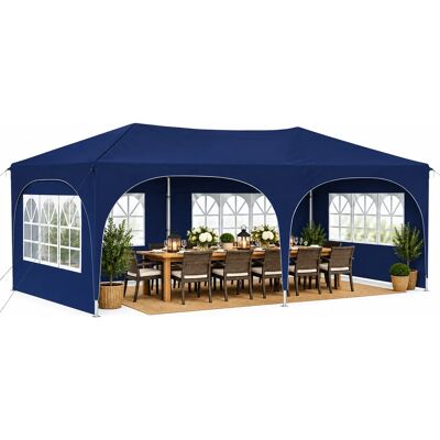 Edinos Premium Niebieski elegancki namiot imprezowy do ogrodu R3-T58 Edinos Premium Niebieski elegancki namiot imprezowy do ogrodu R3-T58