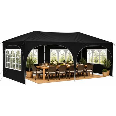 Edinos Premium Czarny rozkładany elegancki namiot imprezowy do ogrodu B4-W54 Edinos Premium Czarny rozkładany elegancki namiot imprezowy do ogrodu B4-W54