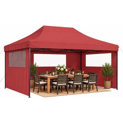 Edinos Premium Burgundowy rozkładany namiot imprezowy do ogrodu G2-C60 Edinos Premium Burgundowy rozkładany namiot imprezowy do ogrodu G2-C60
