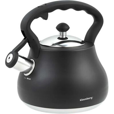 Edinos Czarny elegancki czajnik z gwizdkiem 2,7L 60cm R4-E57 Edinos Czarny elegancki czajnik z gwizdkiem 2,7L 60cm R4-E57
