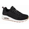 Skechers Uno-Two For The Show 73672-BLK, Damskie, Czarne, buty sneakers, skóra zamszowa, rozmiar: 37,5