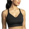 Brooks Drive Interlace Run Bra 350082001, Damskie, Czarne, biustonosze sportowe, poliester, rozmiar: 32CD