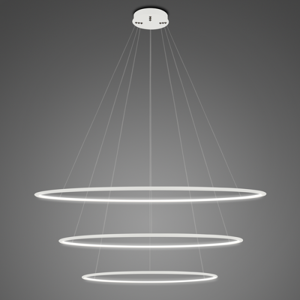 Lampa wisząca Ledowe Okręgi No.3 Φ100 cm in 4k biała Altavola Design