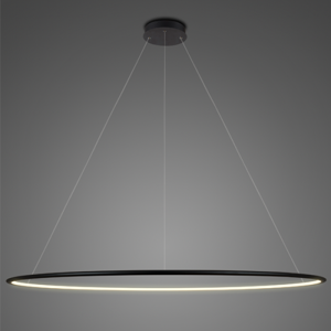 Lampa wisząca Ledowe Okręgi No.1 Φ180 cm in 3k czarna Altavola Design