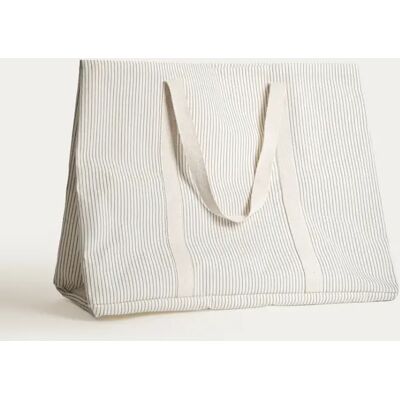 HOMLA Torba na pranie REVLO w szare pasy 59x30x45 cm HOMLA Torba na pranie REVLO w szare pasy 59x30x45 cm