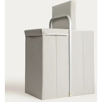 HOMLA Kosz na pranie REVLO w szare pasy 50x36x65 cm HOMLA Kosz na pranie REVLO w szare pasy 50x36x65 cm