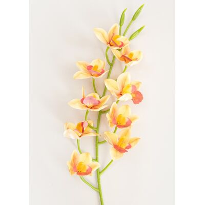 HOMLA Gałązka sztuczna ORKID orchidea żółta 109 cm HOMLA Gałązka sztuczna ORKID orchidea żółta 109 cm