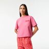 Lacoste damski T-shirt z dżerseju bawełnianego Oversize   Kobıety